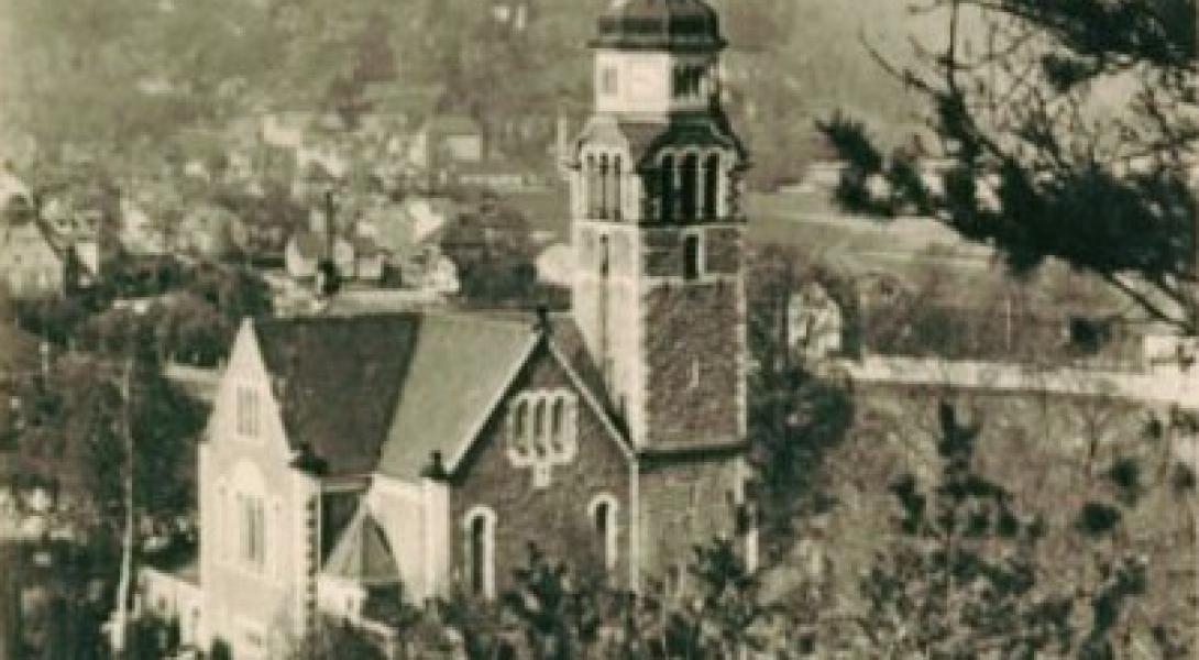 Altes Foto der Kirche in Hainsberg